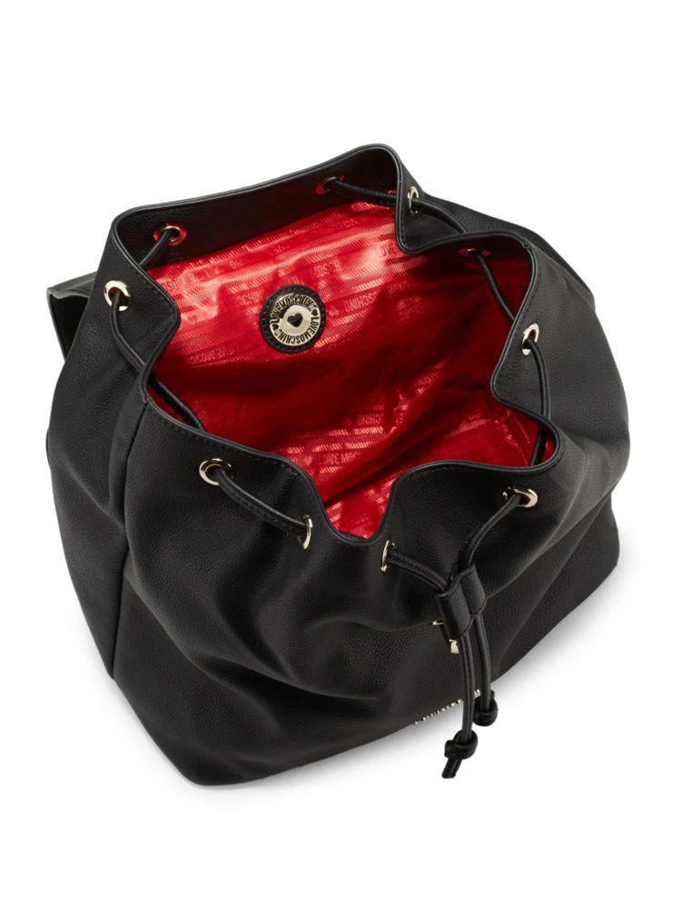 商品Moschino|Faux Leather Drawstring Backpack,价格¥826,第2张图片详细描述