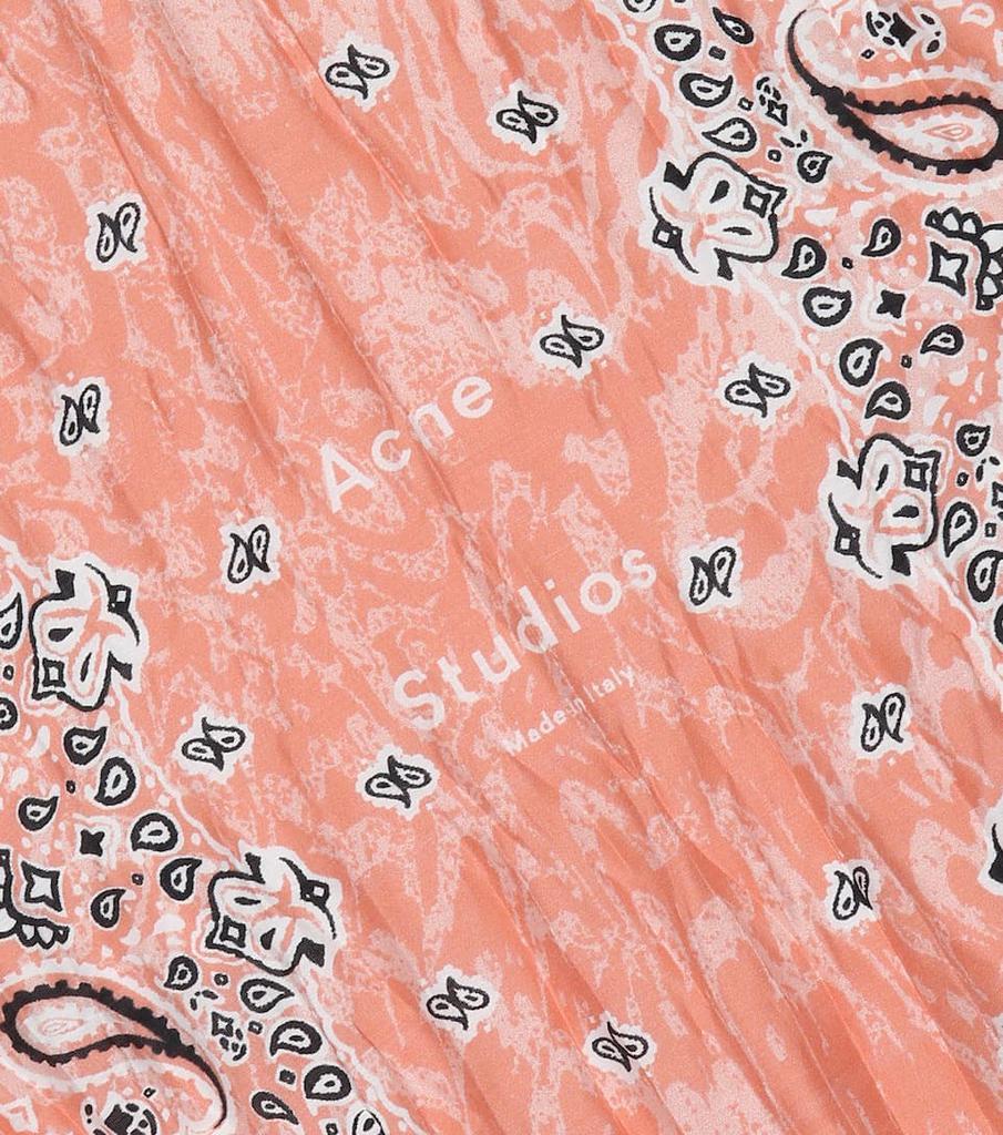 商品Acne Studios|涡纹印花棉质混纺围巾,价格¥914,第6张图片详细描述