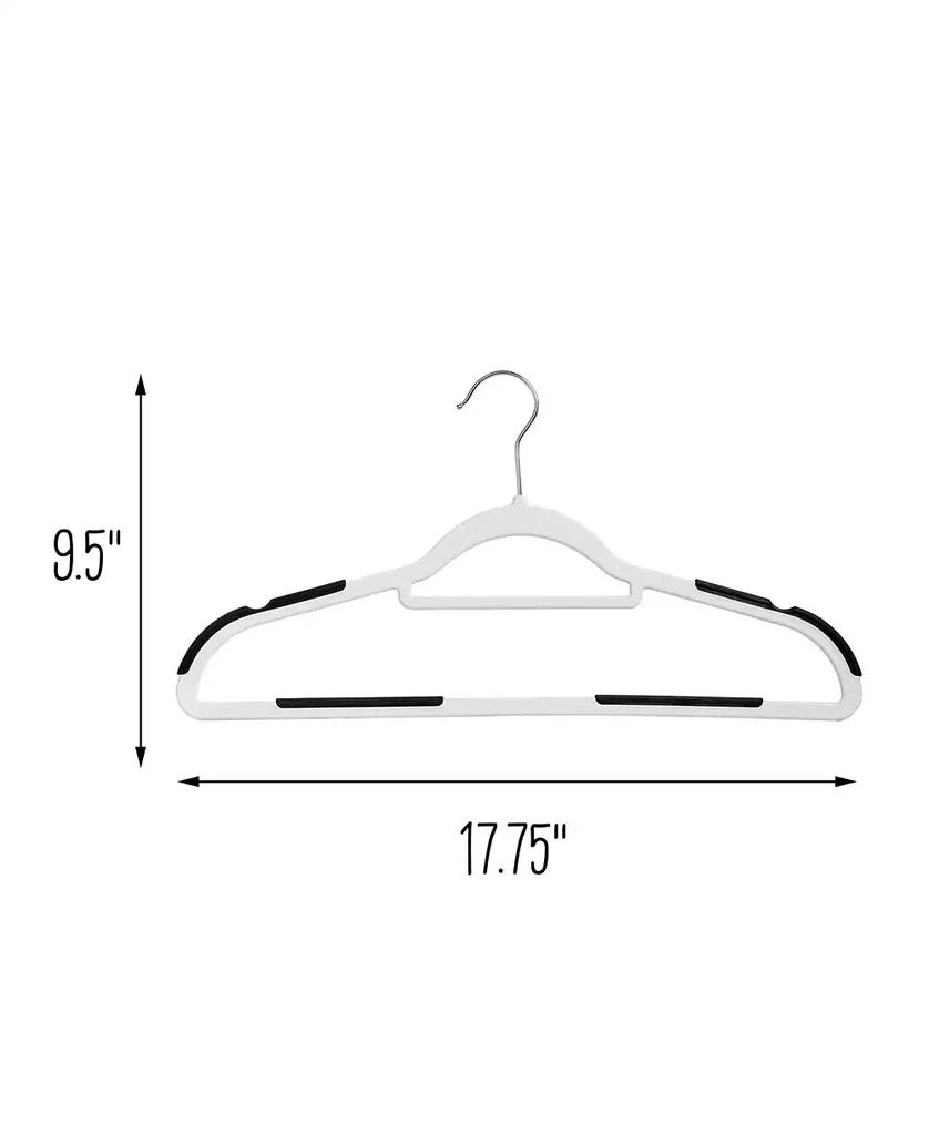 商品Honey Can Do|50-Pack Slim Plastic Hangers with Anti-Slip Rubber Grips,价格¥591,第4张图片详细描述