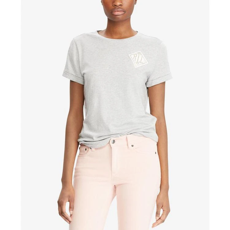商品Ralph Lauren|Petite Embroidered T-Shirt,价格¥312,第2张图片详细描述