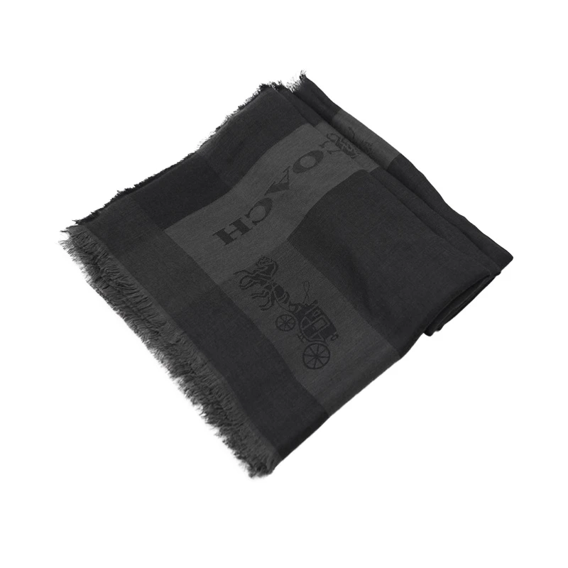Coach 奥莱款女士围巾丝巾黑色 89793BLK 商品