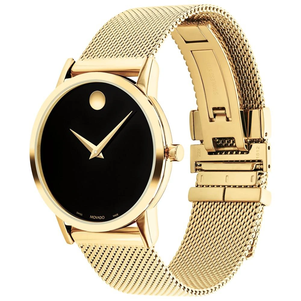 商品Movado|Women's Museum Classic Swiss Quartz Yellow PVD Bracelet Watch 33mm,价格¥7472,第2张图片详细描述