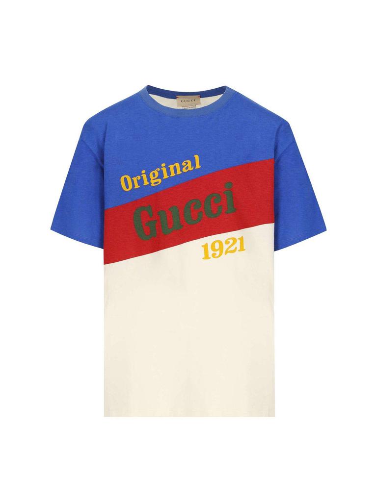 Gucci Logo Printed Crewneck T-shirt商品第1张图片规格展示