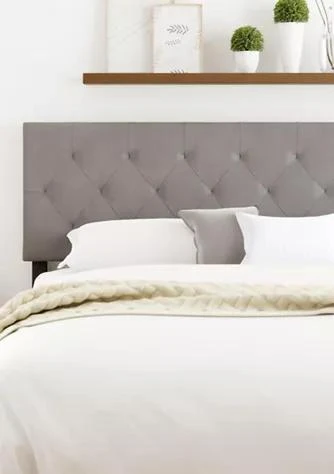 商品LUCID Dream Collection|Dream Collection Diamond Tufted Mid Rise Velvet Headboard,价格¥859,第1张图片