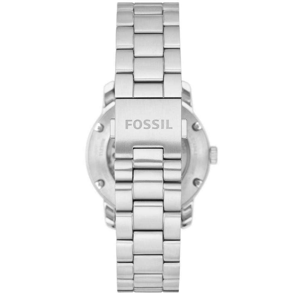 商品Fossil|Women's Heritage Automatic Silver-Tone Stainless Steel Bracelet Watch 38mm,价格¥2103,第5张图片详细描述