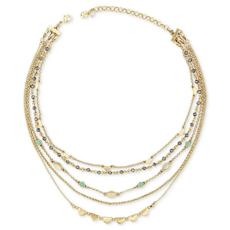 商品Lucky Brand|Gold-Tone Stone & Bead Multi-Layer Necklace,价格¥339,第1张图片