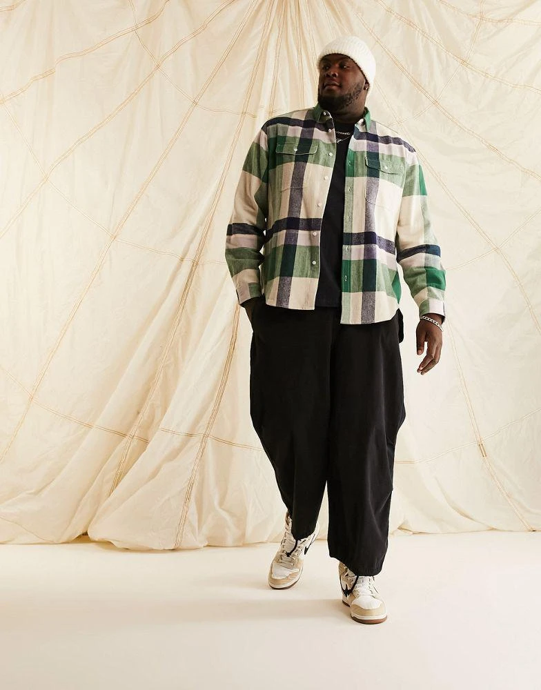 商品ASOS|ASOS DESIGN overshirt in brushed flannel check,价格¥163,第2张图片详细描述