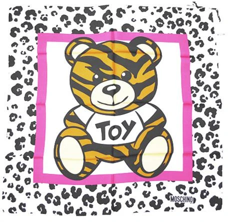 商品Moschino|Moschino莫斯奇诺  玩具熊围巾 - 黑白粉混合色,价格¥470,第1张图片