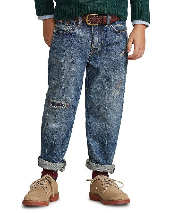 商品Ralph Lauren|Boys' Lynwood Relaxed Fit Distressed Jean - Little Kid,价格¥439,第2张图片详细描述
