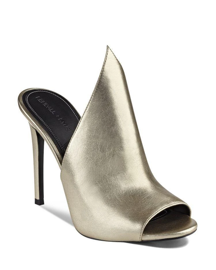商品KENDALL and KYLIE|KENDALL and KYLIE Essie Metallic Winged High Heel Slide Sandals ,价格¥626,第1张图片