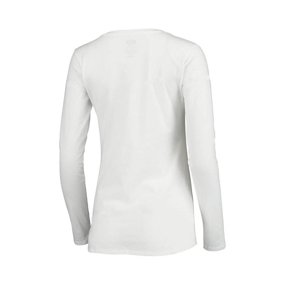 商品Concepts Sport|Women's Crimson, White Oklahoma Sooners Flagship Long Sleeve T-shirt and Pants Sleep Set,价格¥329,第3张图片详细描述