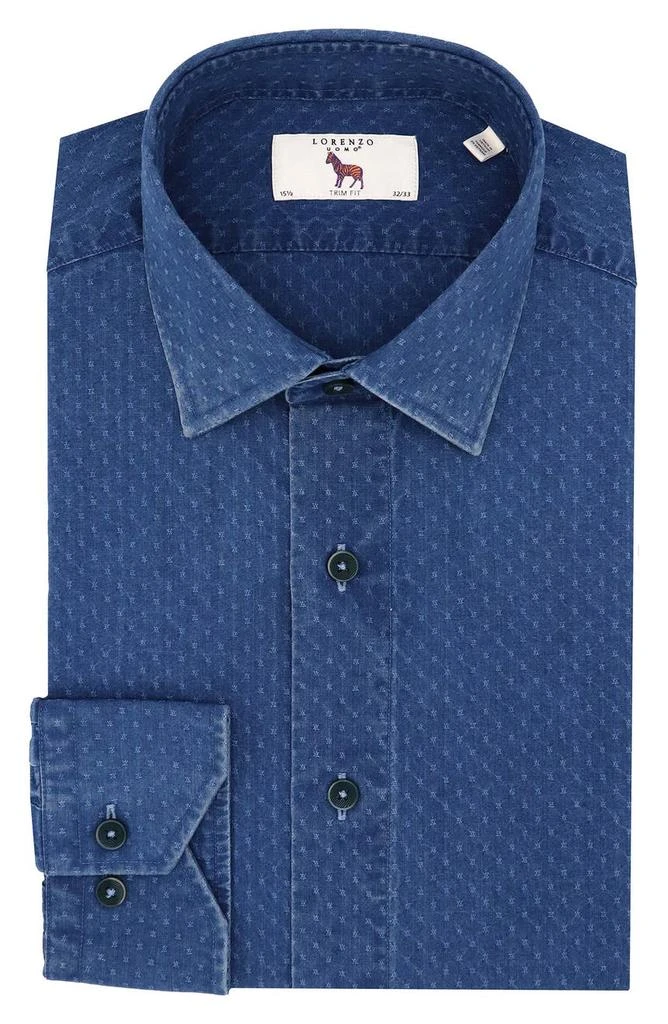 商品Lorenzo Uomo|Trim Fit X-Embroidery Dress Shirt,价格¥410,第1张图片