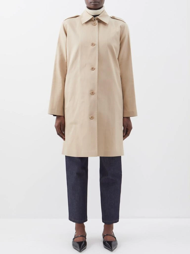 商品A.P.C.|Justine cotton-canvas trench coat,价格¥7780,第1张图片