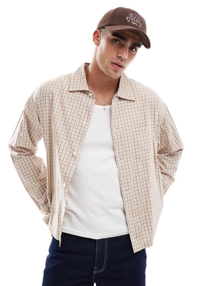 アンヌーク Check Over Shirts ベージュ　完売 anuke ANUKE アンヌーク Check Over Shirts 即納 : RAPTURE