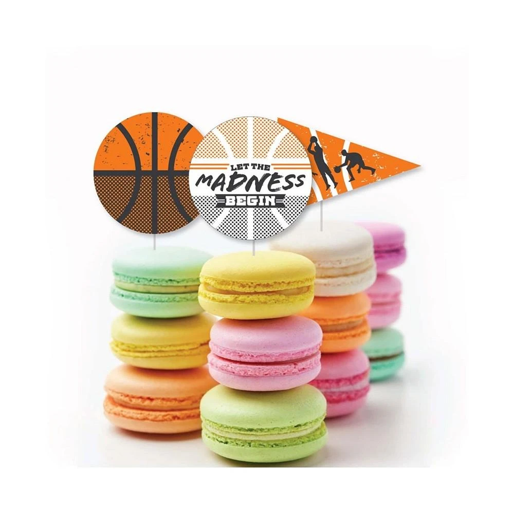 商品Big Dot of Happiness|Basketball - Let the Madness Begin - DIY Shaped Basketball Party Cut-Outs 24 Ct,价格¥90,第3张图片详细描述