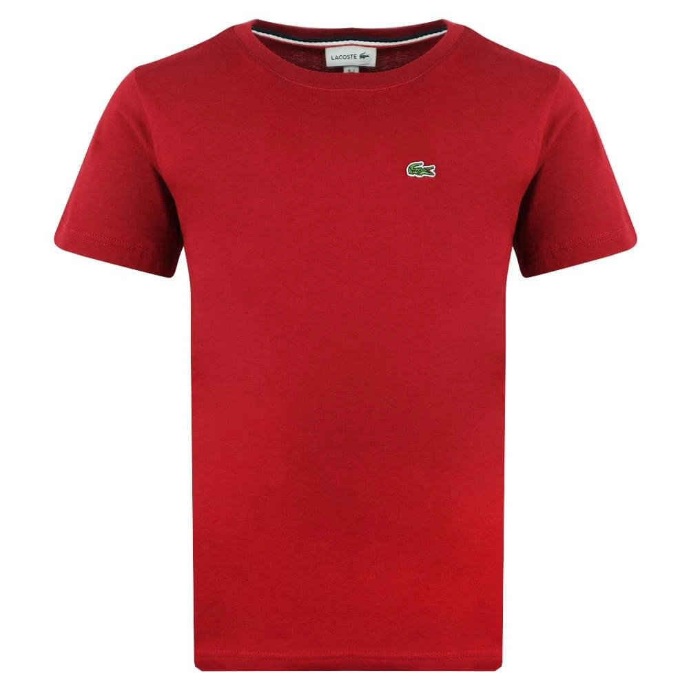 商品Lacoste|Burgundy Red Short Sleeved T Shirt,价格¥120,第1张图片