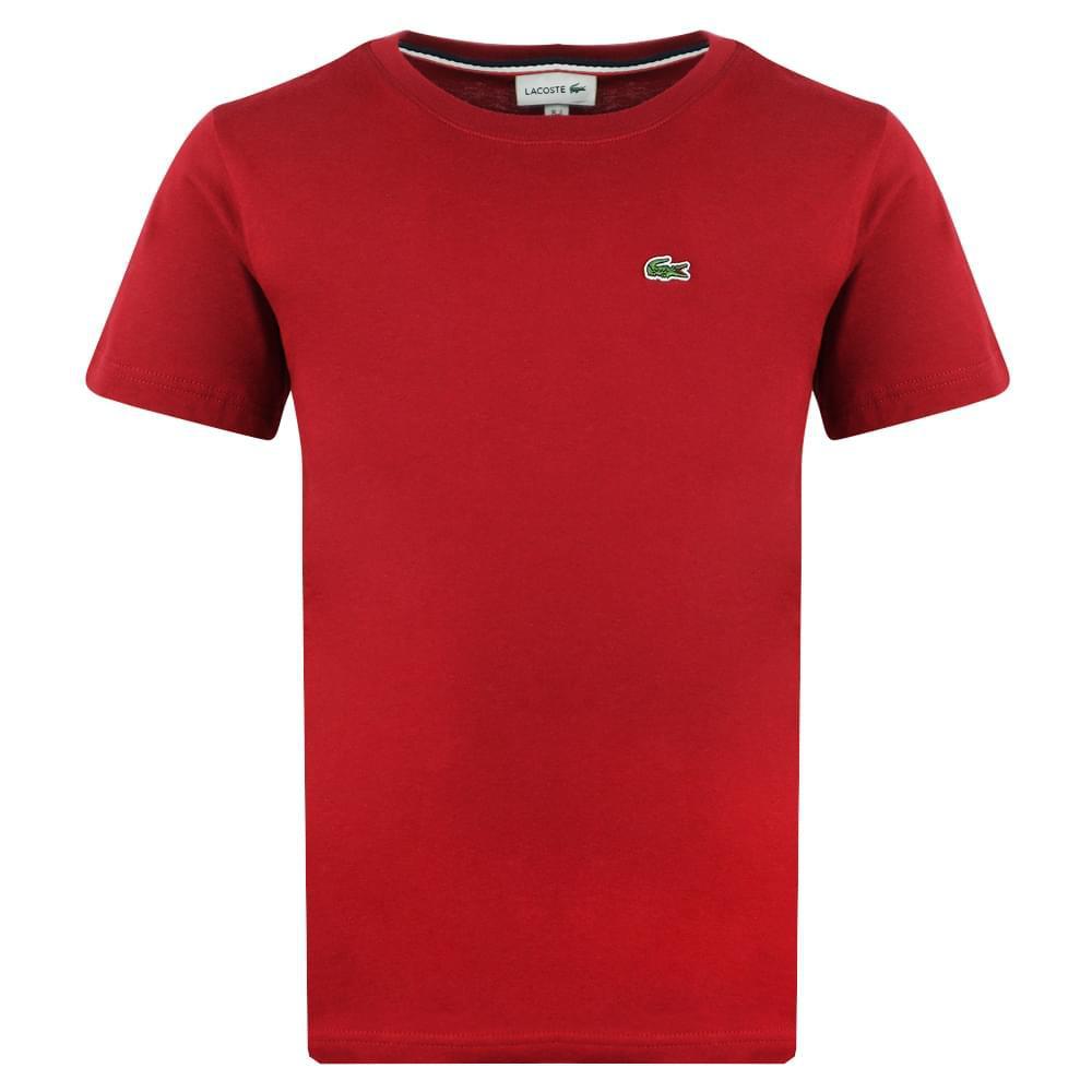 商品Lacoste|Burgundy Red Short Sleeved T Shirt,价格¥125-¥188,第1张图片