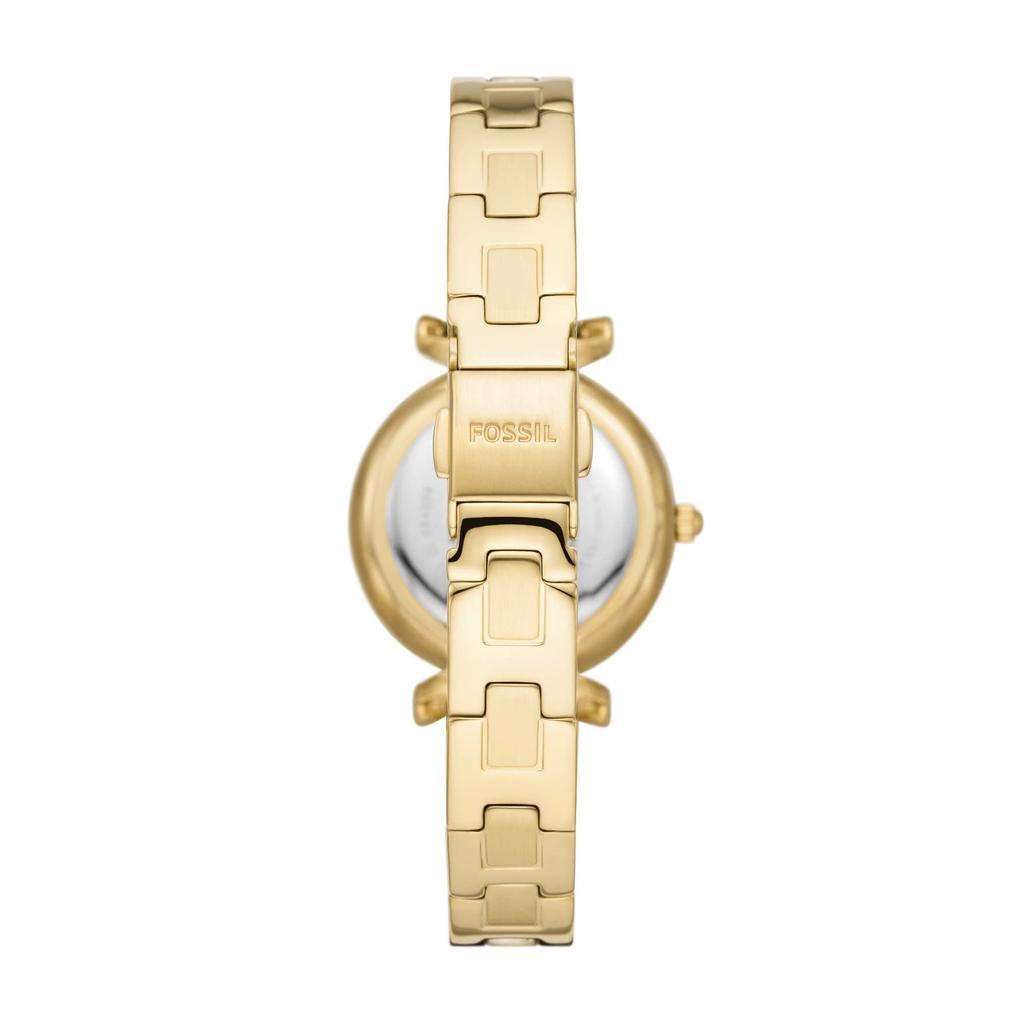 商品Fossil|Carlie Three-Hand Gold Stainless Watch - ES5203,价格¥685,第5张图片详细描述