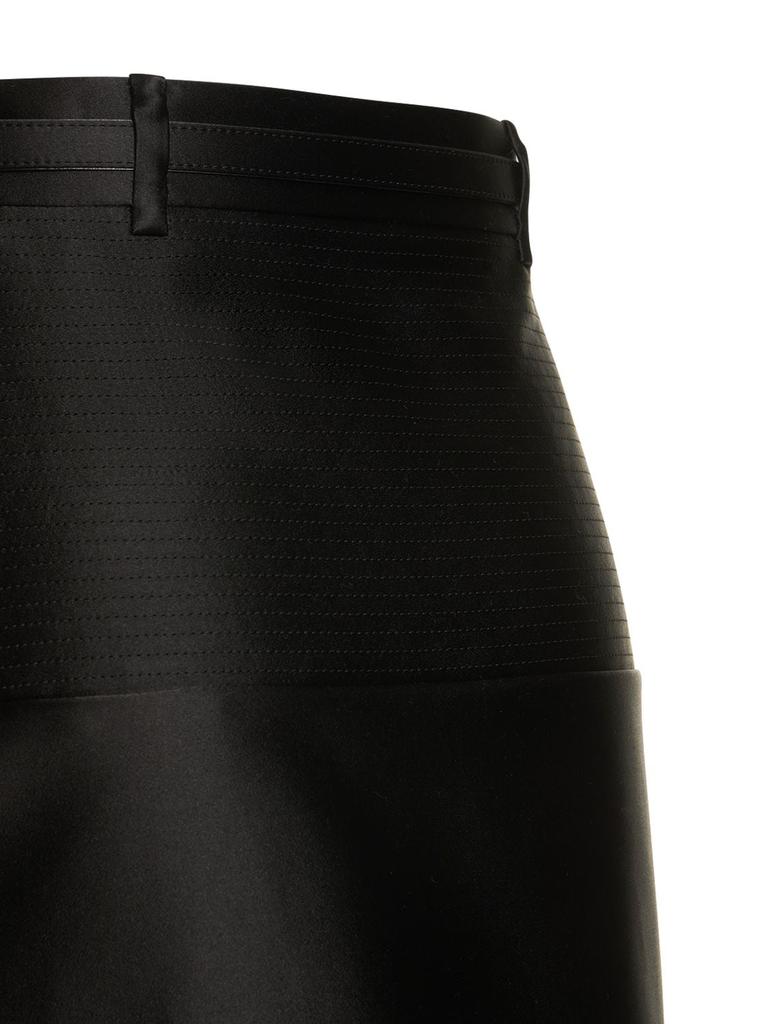 Silk Duchesse Midi Skirt W/ Belt商品第6张图片规格展示