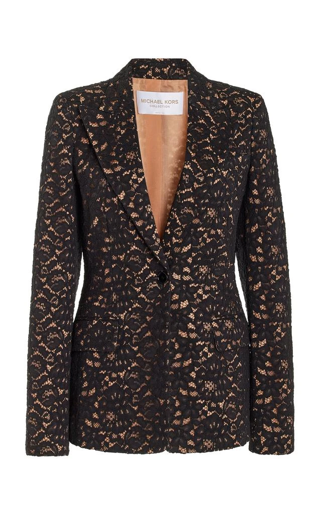 商品Michael Kors|Michael Kors Collection - Georgina Single-Breasted Lace Blazer - Black - US 6 - Moda Operandi,价格¥22453,第1张图片