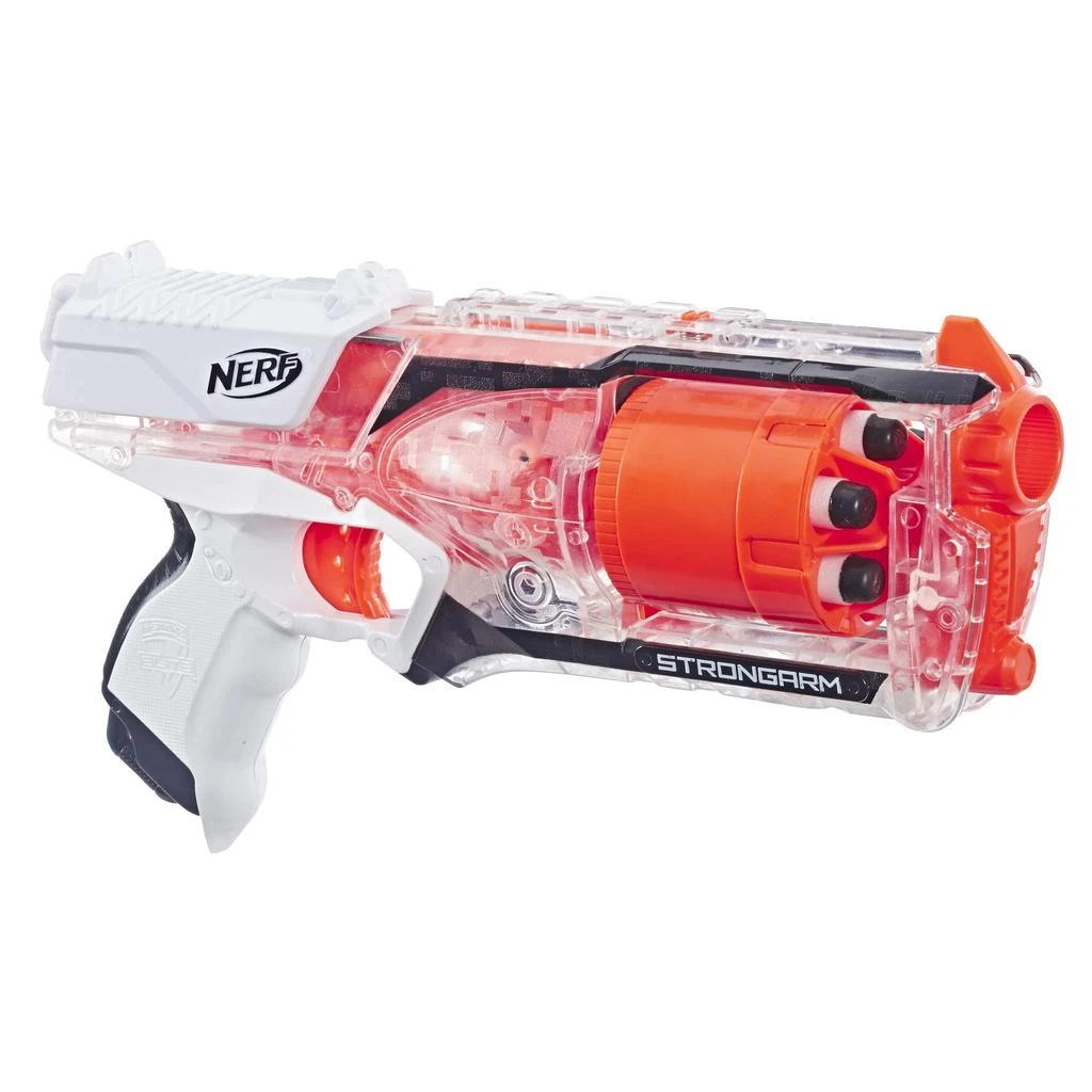 商品Nerf|Strongarm Nerf N-Strike Elite Toy Blaster with Rotating Barrel, Slam Fire, and 6 Official Nerf Elite Darts for Kids, Teens, and Adults (Amazon Exclusive),价格¥120,第1张图片