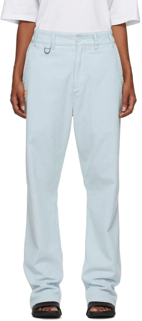 商品Drew House|SSENSE Exclusive Blue Cotton Trousers,价格¥719,第1张图片