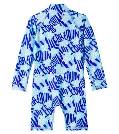 商品Vilebrequin Kids|Guppy印花防晒连体泳衣,价格¥1606,第4张图片详细描述