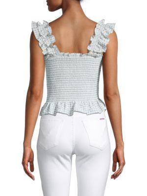 商品Lush|Smocked Gingham Top,价格¥149,第4张图片详细描述