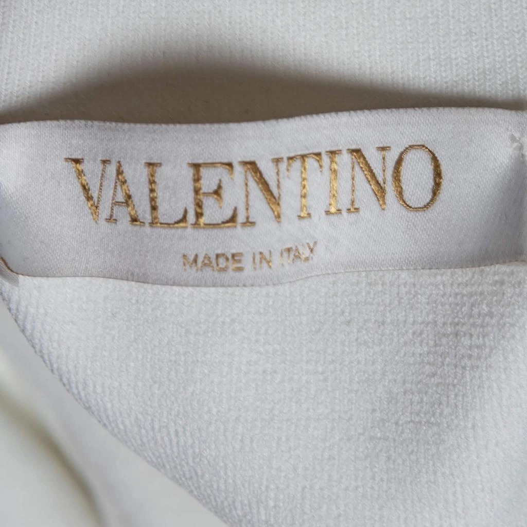 商品[二手商品] Valentino|Valentino White Stretch Knit Butterfly Bead Embroidered Top L,价格¥1021,第4张图片详细描述
