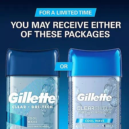 Gillette Cool Wave Clear Gel Men's Antiperspirant and Deodorant, 3.8 oz., 5 pk. 商品