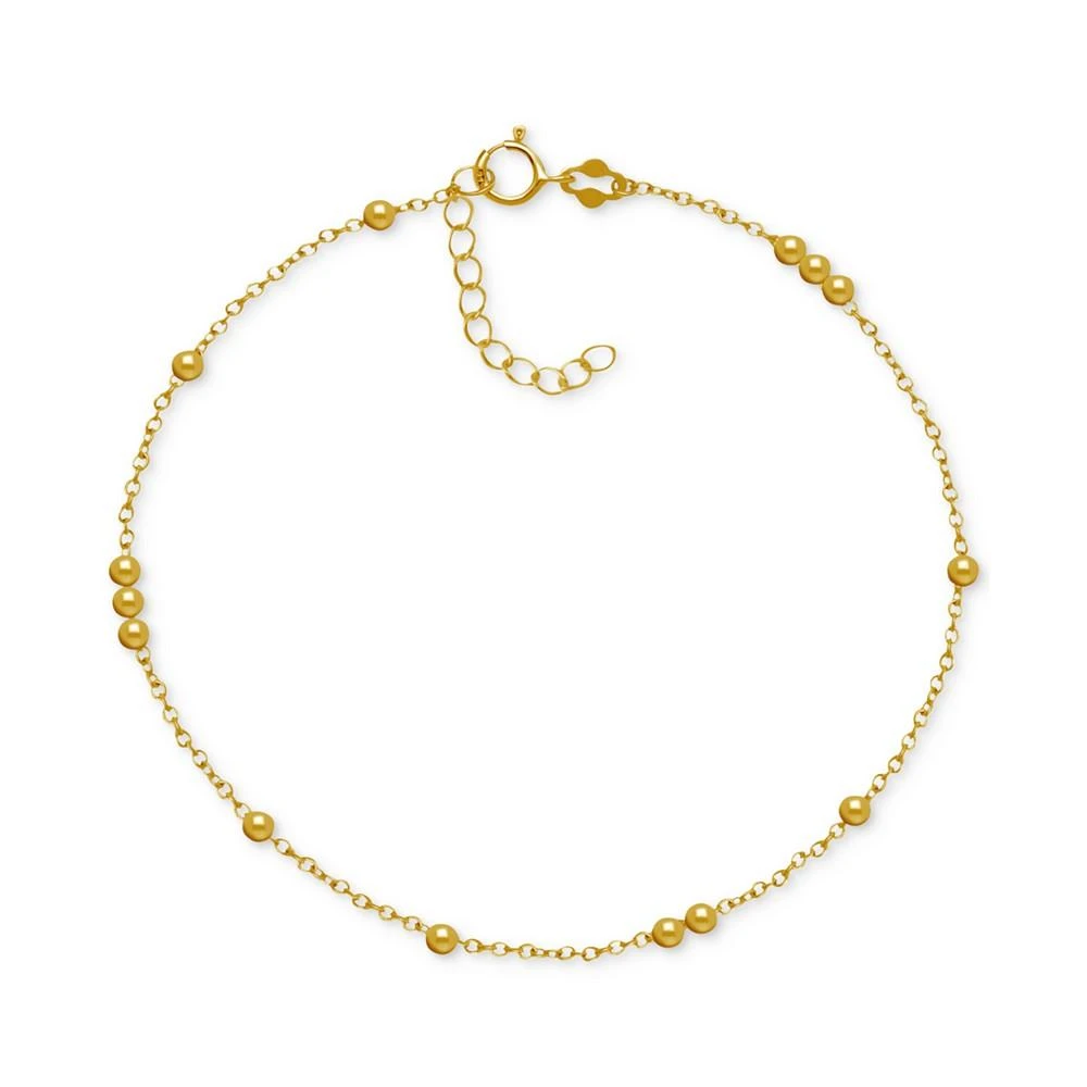 商品Giani Bernini|Polished Bead Ankle Bracelet in Sterling Silver,价格¥374,第3张图片详细描述