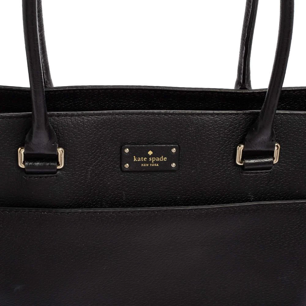 商品[二手商品] Kate Spade|Kate Spade Black Leather Groove Street Margareta Tote,价格¥983,第5张图片详细描述