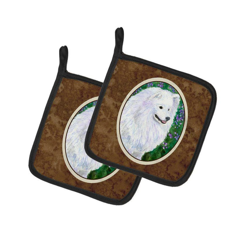 商品Caroline's Treasures|American Eskimo Pair of Pot Holders,价格¥170,第1张图片
