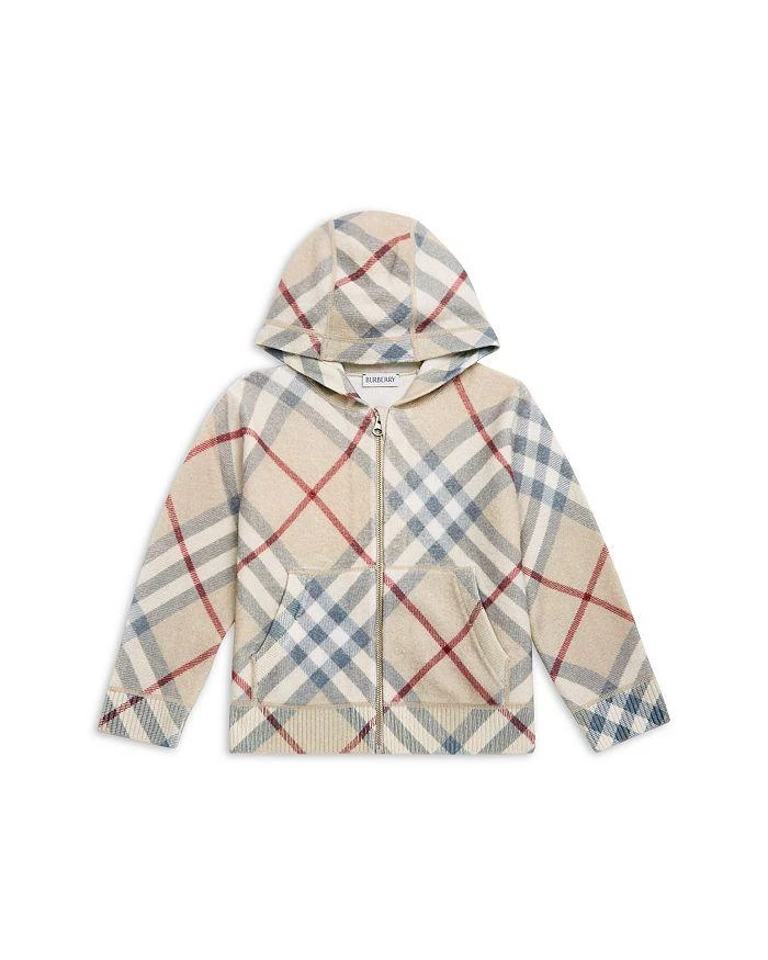 商品Burberry|Boys' Check Wool Hoodie - Little Kid, Big Kid,价格¥1798,第1张图片