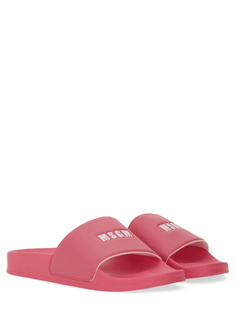 【関税&送料込】Msgm Slide Sandal With Logo MSGM Msgm Slide Sandal With Logo - Slippers - Compare Prices