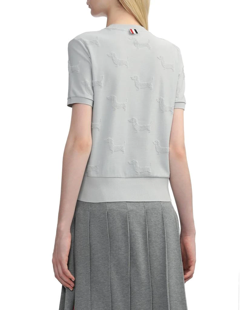 商品Thom Browne|All-over dog embroidered tee,价格¥4563,第4张图片详细描述