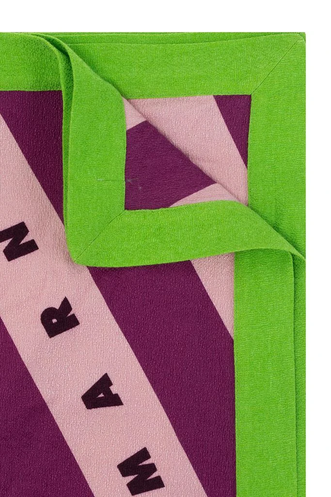 商品Marni|Marni Logo Printed Striped Bath Towel,价格¥1913,第3张图片详细描述