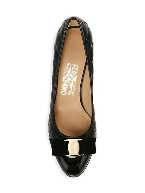 商品Salvatore Ferragamo|Carla Quilted Leather Pumps,价格¥5232,第5张图片详细描述