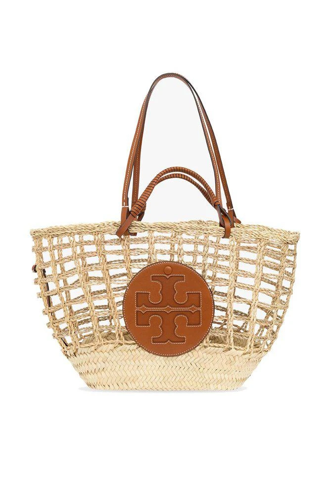 商品Tory Burch|Tory Burch Ella Open-Weave Basket Tote Bag,价格¥2451,第1张图片