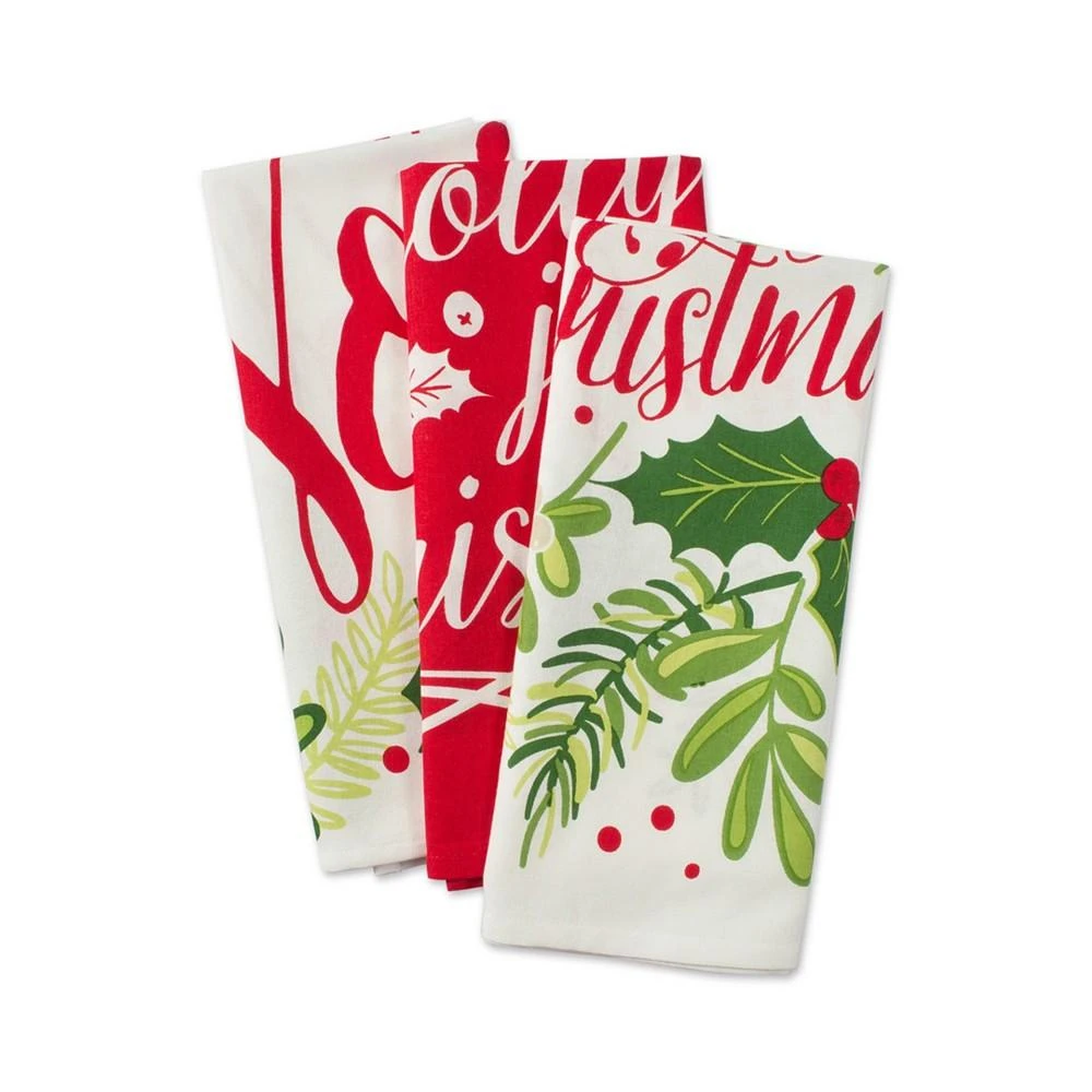 商品Design Imports|Assorted Boughs of Holly Printed Dishtowel Set,价格¥292,第2张图片详细描述