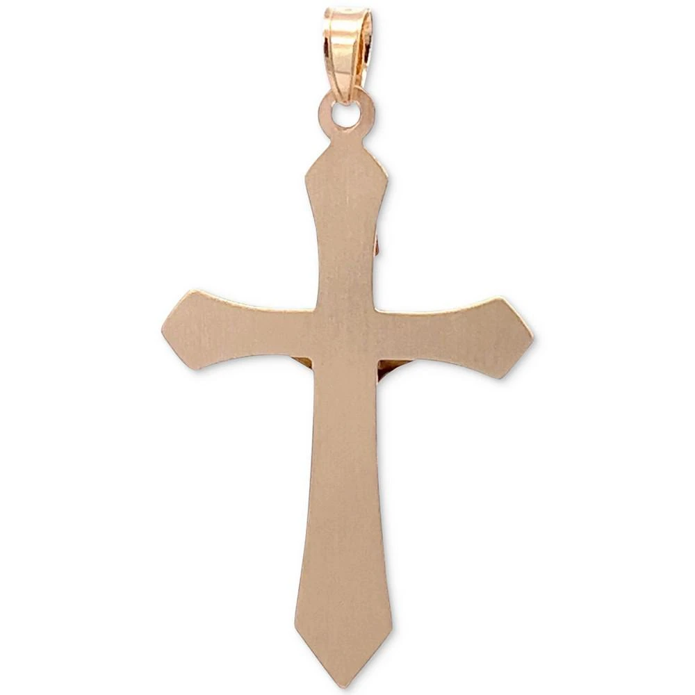 商品Macy's|Crucifix Cross Pendant in 14k Yellow and White Gold,价格¥881,第4张图片详细描述