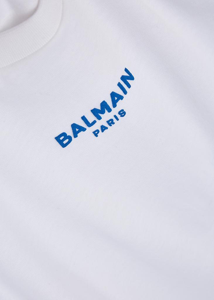 商品Balmain|KIDS White logo cotton T-shirt (12-14 years),价格¥596,第4张图片详细描述