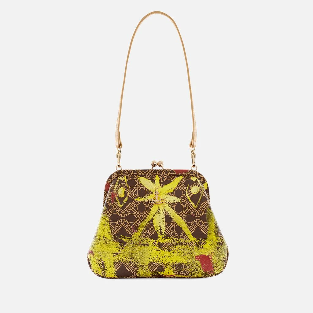 商品Vivienne Westwood|Vivienne Westwood Vivienne's Clutch Orborama Jacquard and Leather Bag,价格¥2198,第1张图片