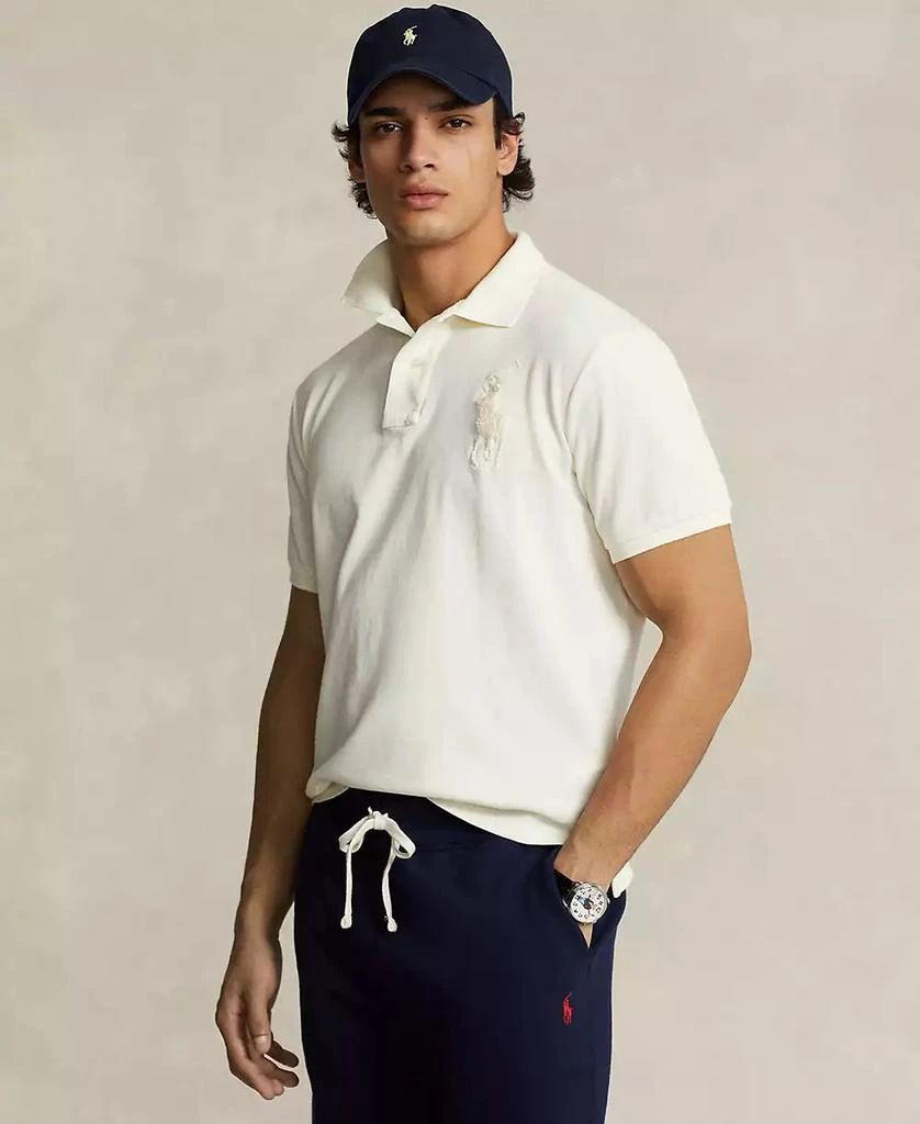 商品Ralph Lauren|Men's Custom Slim Fit Big Pony Mesh Polo Shirt,价格¥486,第1张图片