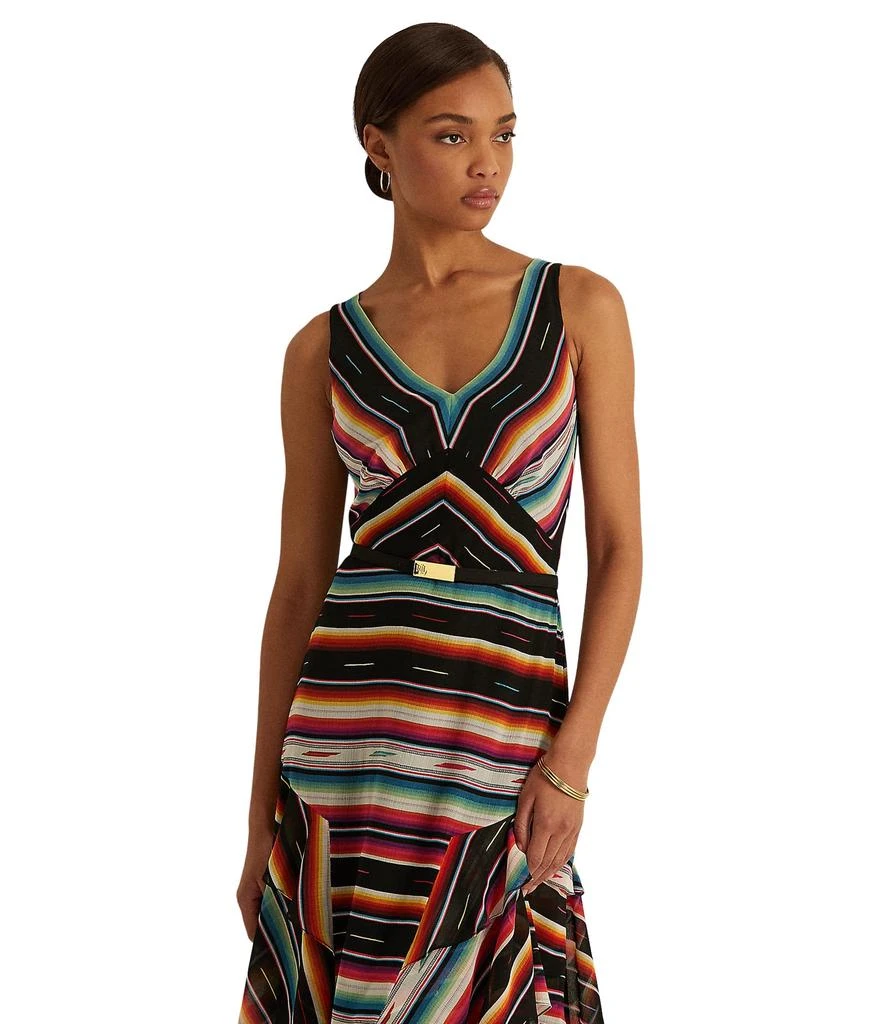 商品Ralph Lauren|Petite Striped Crinkle Georgette Sleeveless Dress,价格¥707,第4张图片详细描述