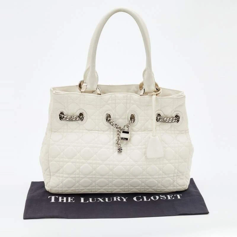 Dior White Cannage Leather Chri Chri Tote 商品
