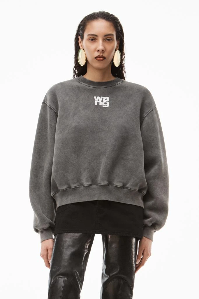 商品Alexander Wang|PUFF LOGO CREW SWEATSHIRT IN TERRY,价格¥1377,第2张图片详细描述