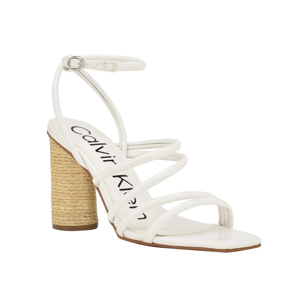 商品Calvin Klein|Women's Sizzle High Block Heel Dress Sandals,价格¥148,第1张图片