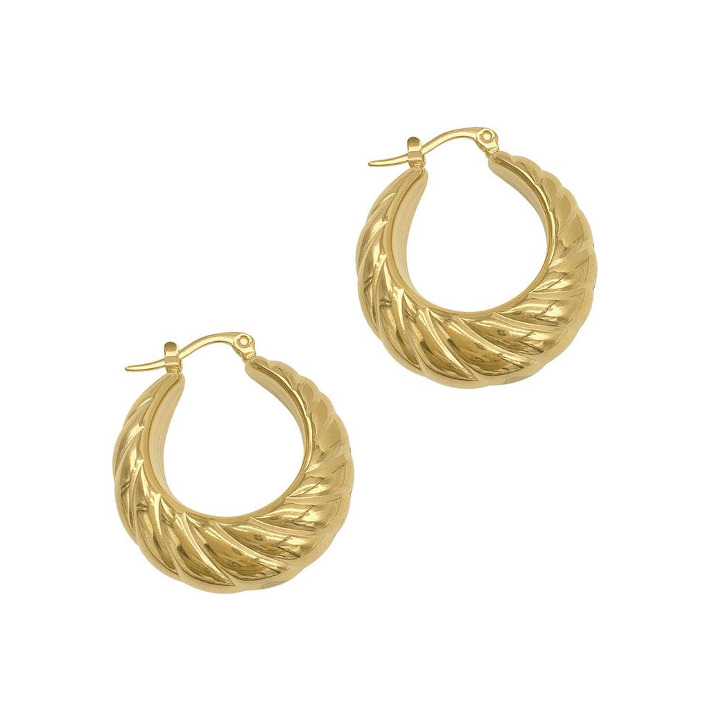 Adornia Crescent Purse Hoop Earings gold商品第1张图片规格展示