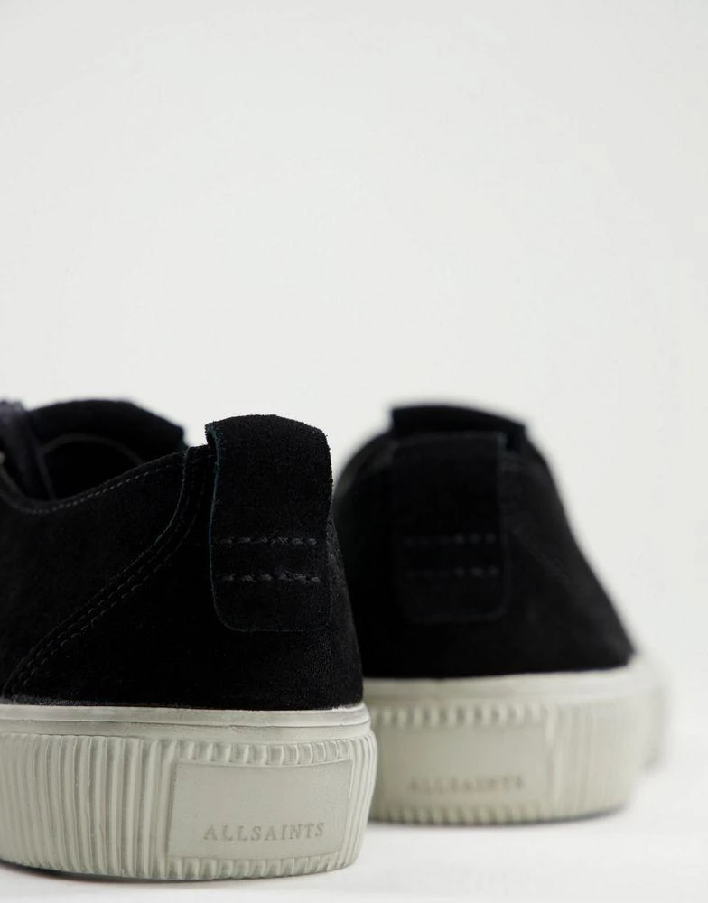 商品ALL SAINTS|All Saints base low top lace up trainers in black suede,价格¥690,第4张图片详细描述